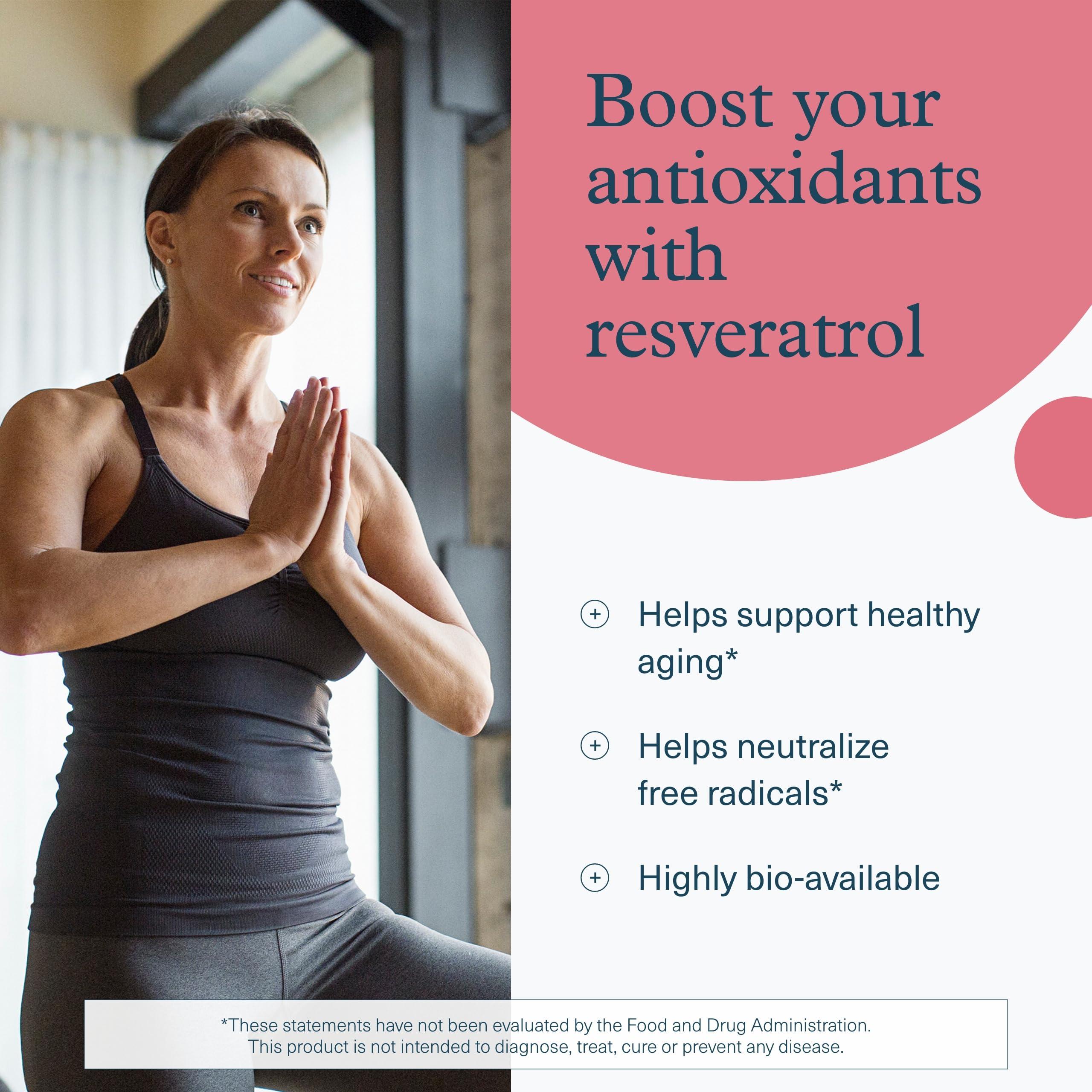 Youtheory Youtheory Resveratrol Advanced Antioxidant Formula - Premium Antioxidant Supplement with Super-Fruit Blend - Contains ResVida - Dairy, Soy & Gluten Free - 290 Tablets