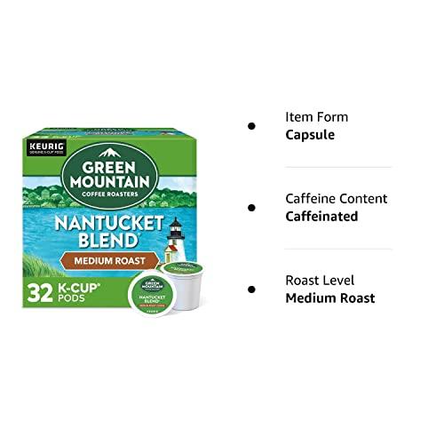 Green Mountain Coffee Roasters Green Mountain Coffee Roasters Nantucket Blend, Single-Serve Coffee K-Cup Pods, Medium Roast, 32 Count
