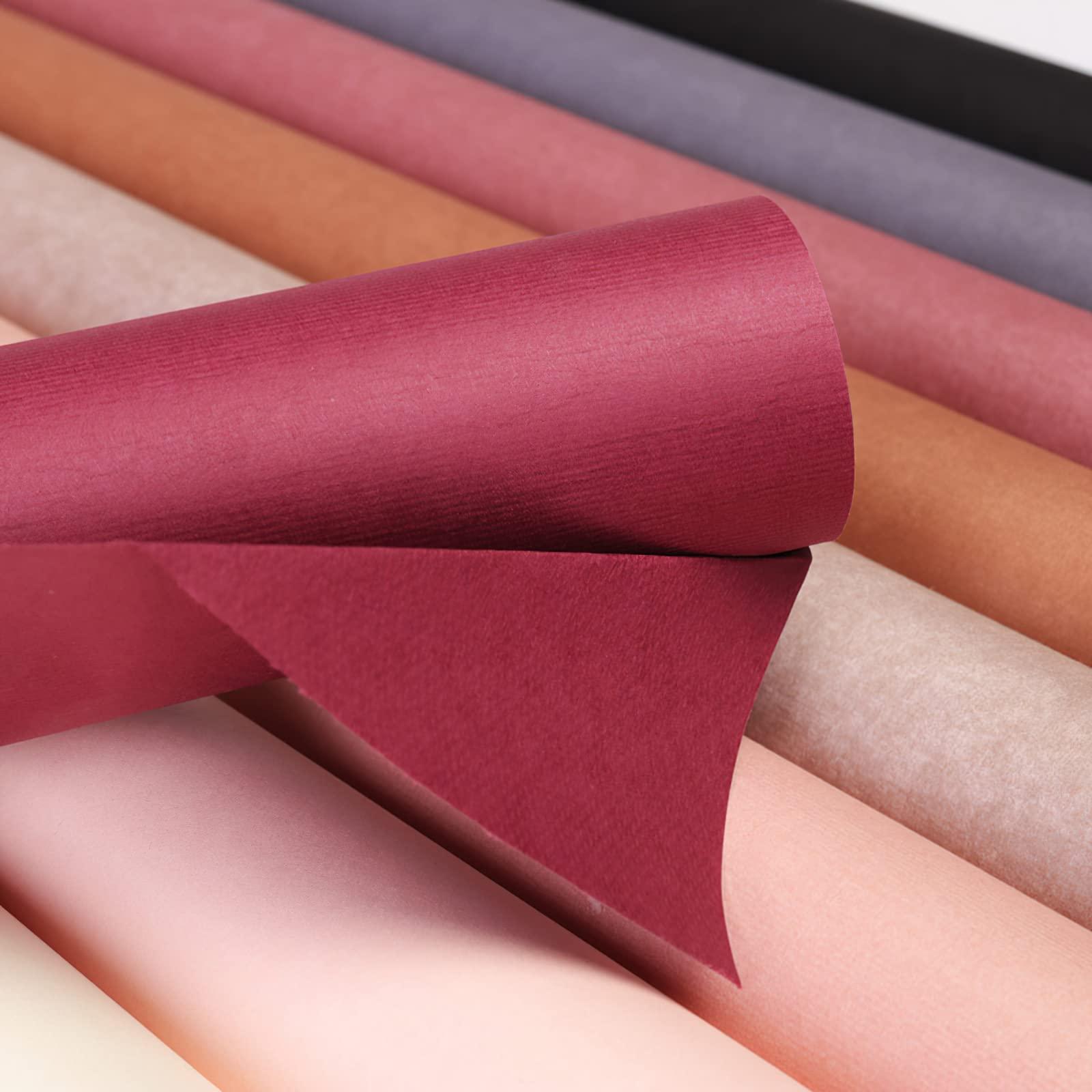 LWFyyds LWFyyds Korean solid color kraft paper roll, flower wrapping paper, bouquet material, gift wrapping paper -Brown