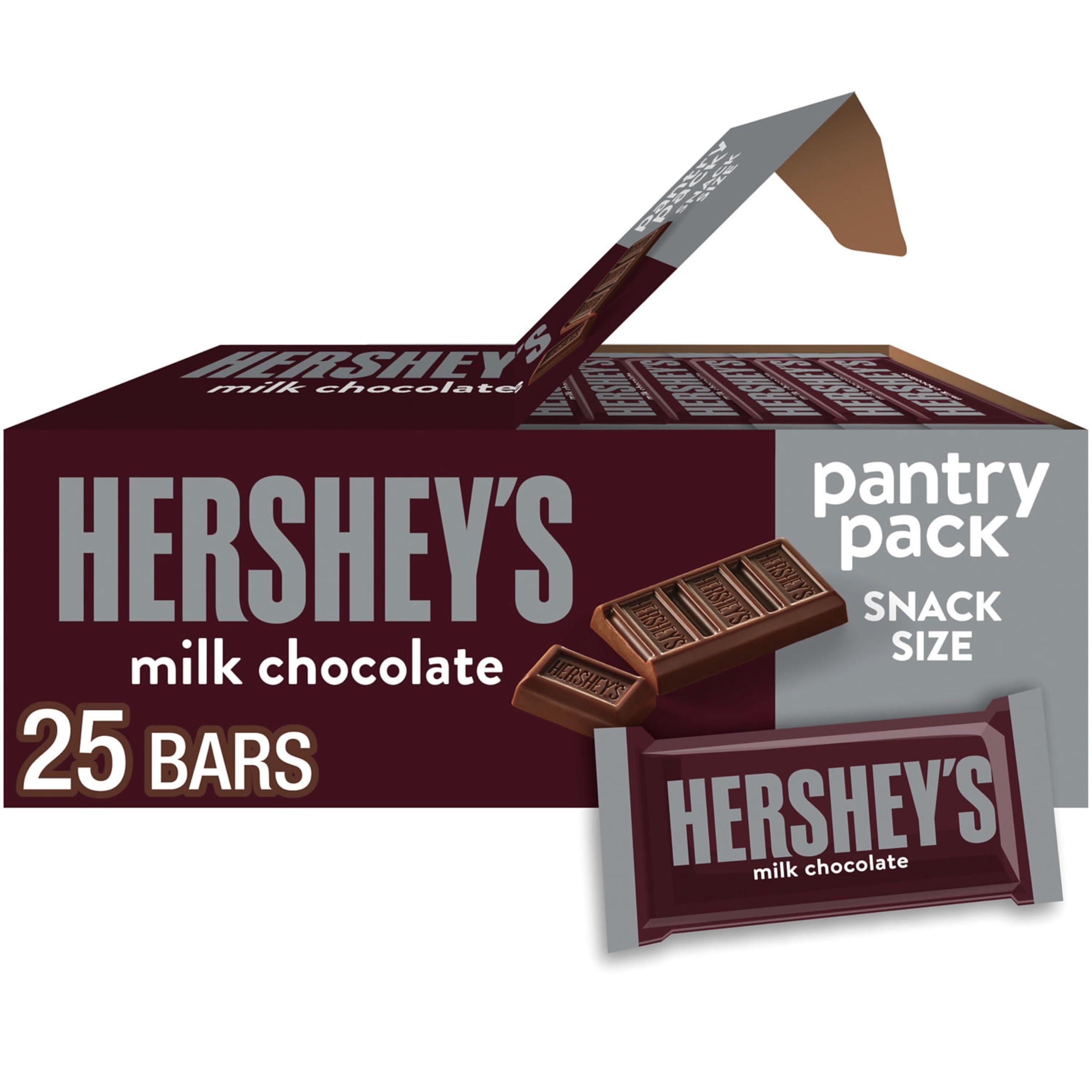 HERSHEY\'S HERSHEY\'S Milk Chocolate Snack Size, Candy Bars, 0.45 oz (25 Pieces)