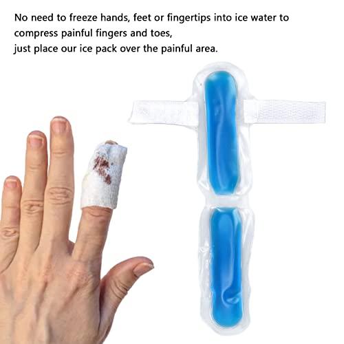 Ejoyous Finger Ice Pack, 3.1in Hot Cold Compress Ice Pack for Finger and Toe, Lightweight Gel Fingertip Toe Tip Wrap Ice Pack for Arthritis Sports Injuries