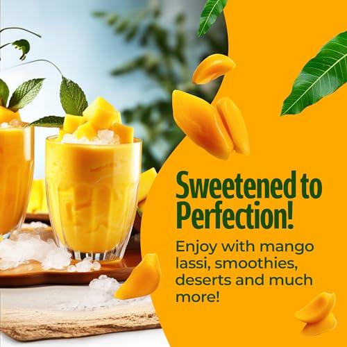 ASHOKA Ashoka Canned Mango Pulp, Premium Alphonso Mango Extract - Sweetened, Great for Making Shakes, Smoothies, Salads, and Baking, Kosher Certified, 30 Ounce