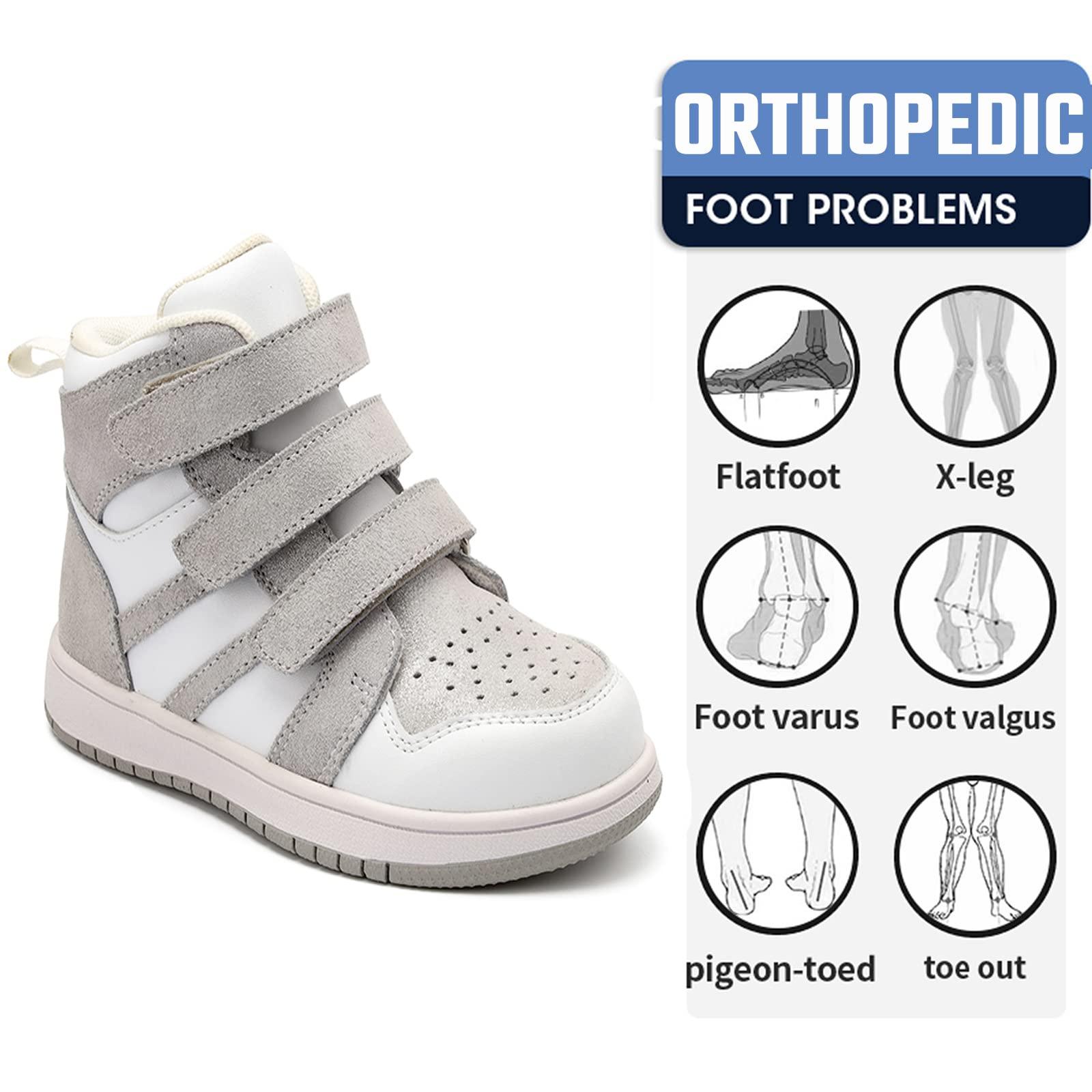 Orthopop Orthopedic Shoes for Kids and Toddlers,Arch and Ankle Support Boots for Girls & Boys to Correct Foot Problems,Anti-Slip Soles