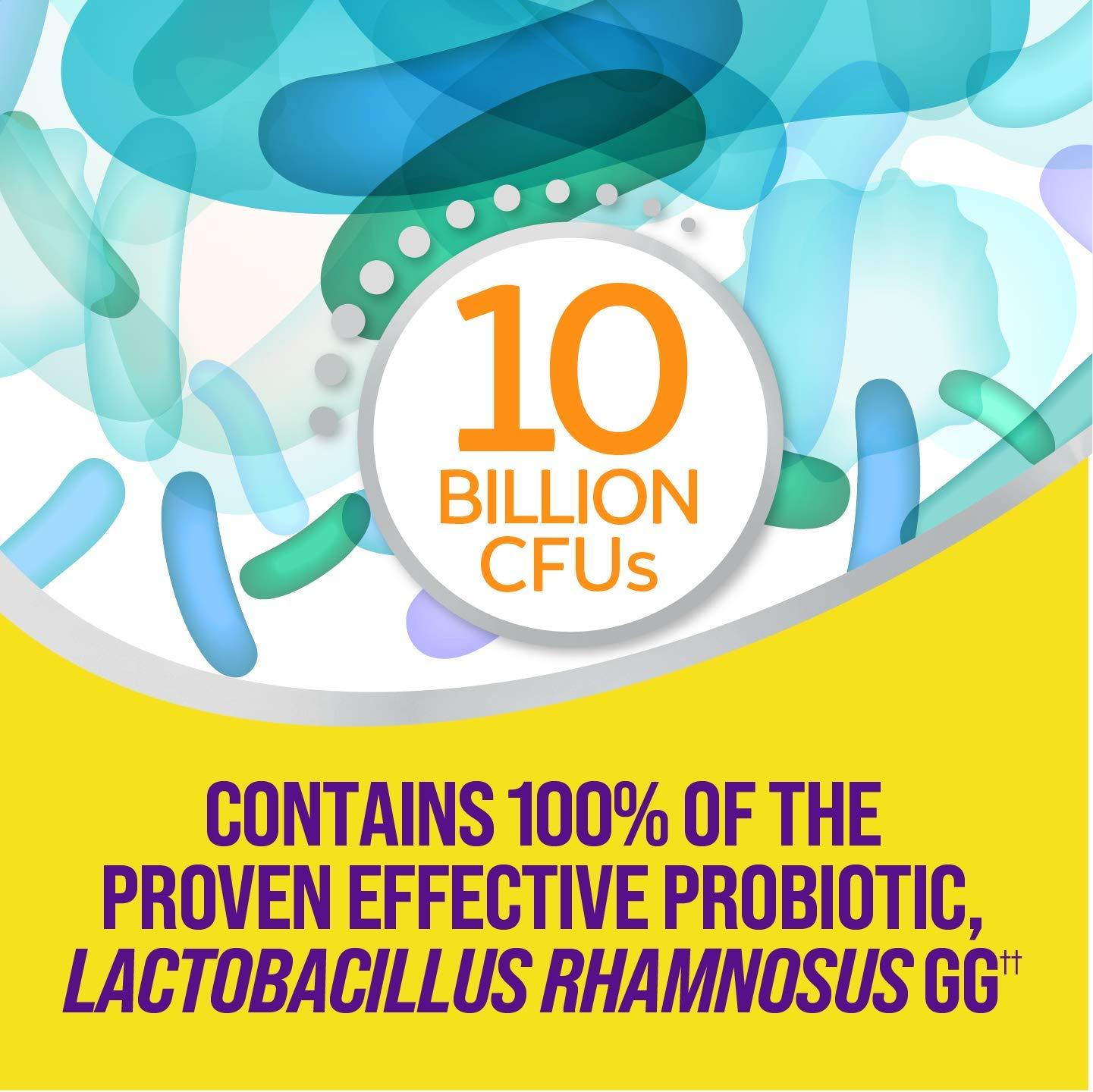 Culturelle Culturelle Digestive Health Daily Probiotic Chewables, Probiotic For Men and Women, Most Clinically Studied Probiotic Strain, 10 Billion CFUs, Supports Occasional Diarrhea, Gas & Bloating, 24 Count
