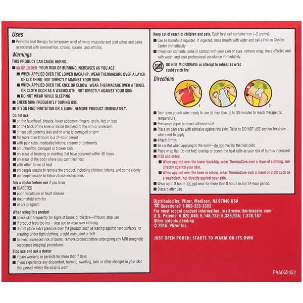 ThermaCare ThermaCare Advanced Multi-Purpose Joint Pain Therapy (4 Count, Pack of 3) Heatwraps, Up to 8 Hours of Pain Relief, Temporary Relief of Joint Pains