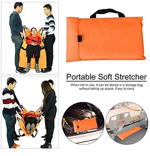 Nurth Nurth Oxford Folding Soft Stretcher with 8 Handles Waterproof Foldable/Emergency Rescue Back Stretcher with Storage Bags for Hospital,Clinic, Home,Sports venues,Ambulance Capacity 350 lbs Orange