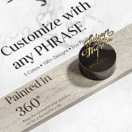 LUXTOMI 1st Birthday Cake Topper, Personalized One, 1st, 16, 21, 30, 50, 100 Happy Birthday Cake Topper (Style 1, Metallic Rose Both Side)