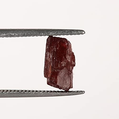 REAL - GEMS 2.85 ct Natural Raw Red Garnet Stone Rough Crystals,Making Wire Wrapping,Healing Rock Gifts