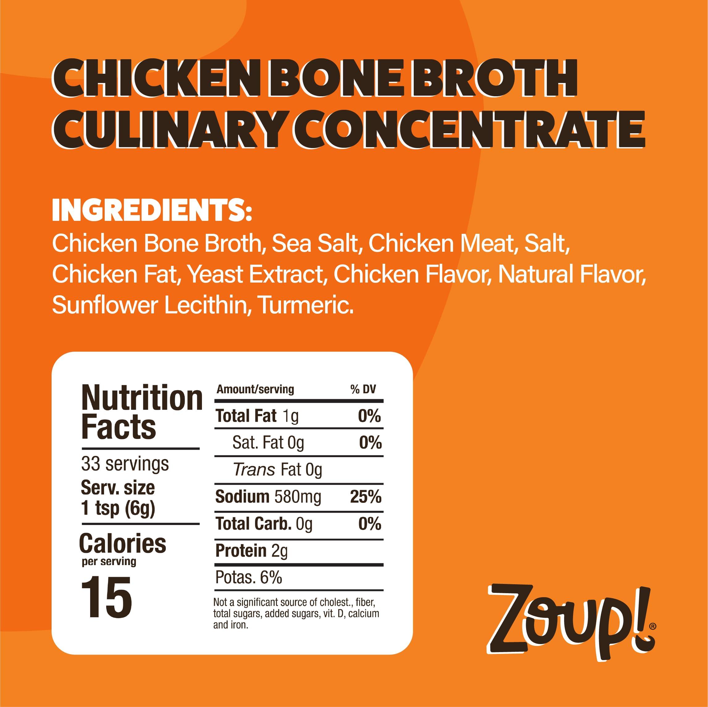Zoup! Zoup! Good, Really Good Chicken Bone Broth Culinary Concentrate, 2 Pack, 7 Oz Each