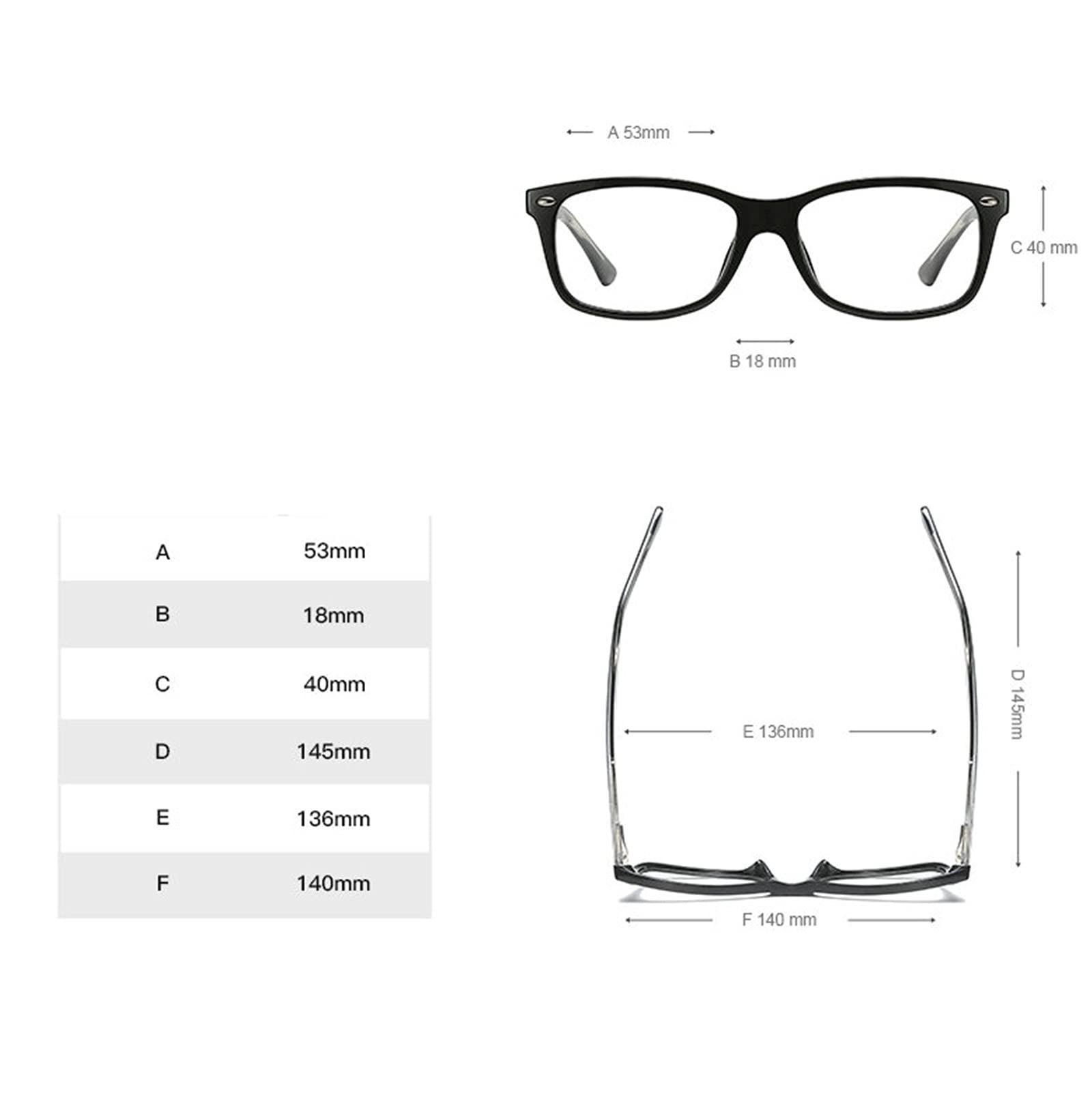 willochra willochra Invisible Small square Bifocal Blue Light Blocking Reading Glasses for Women Men, Computer Readers Eye (black, 250)