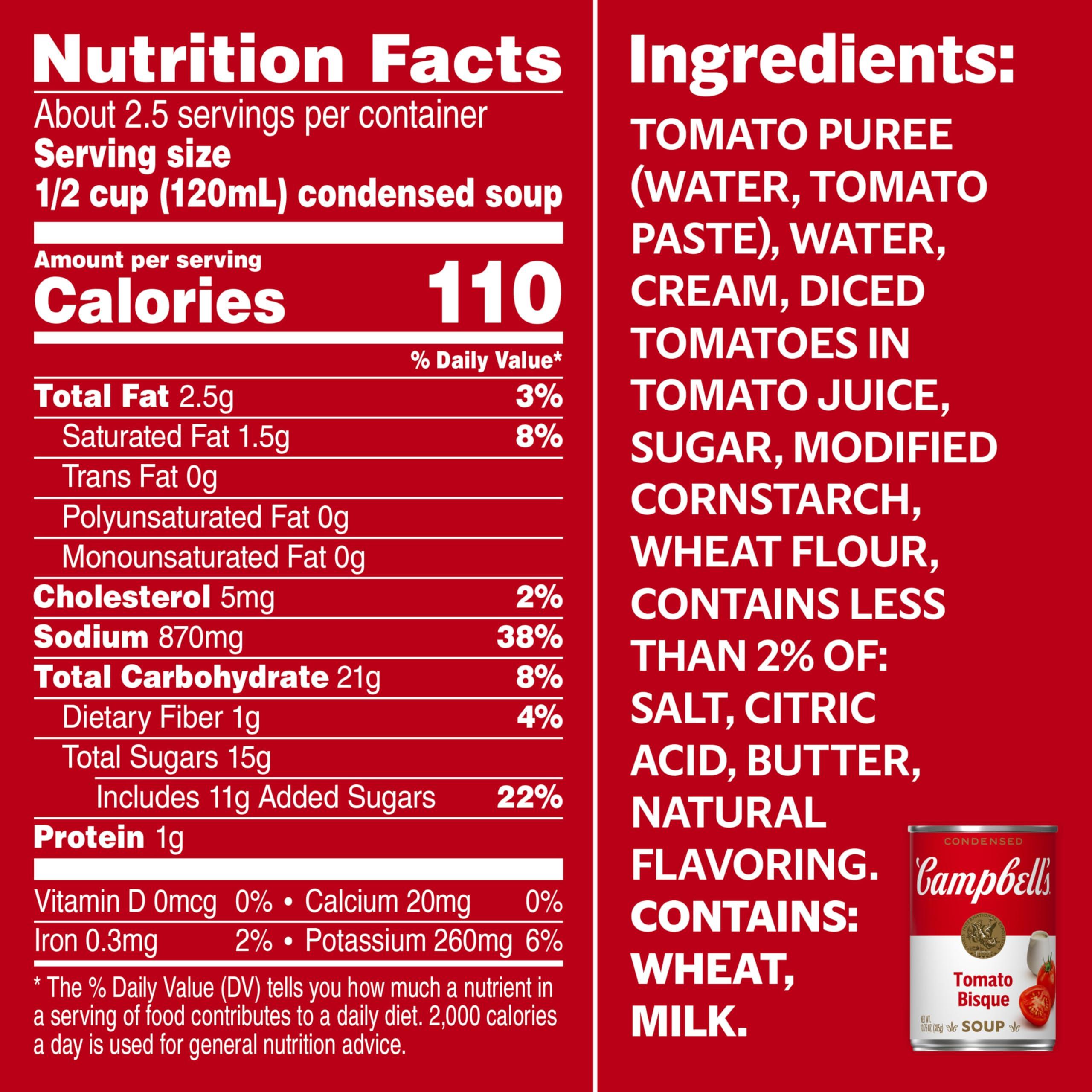 Campbell\'s Campbell\'s Condensed Tomato Bisque, 10.75 Ounce Can (Pack of 4)