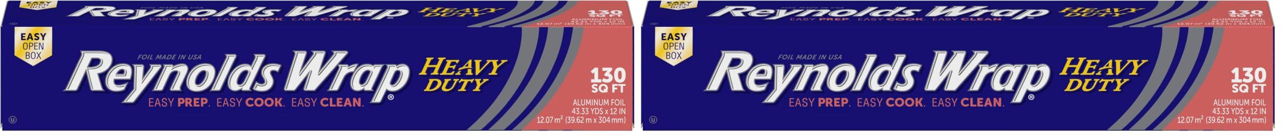Reynolds Reynolds Wrap Heavy Duty Aluminum Foil, 130 Square Feet (Pack of 2)
