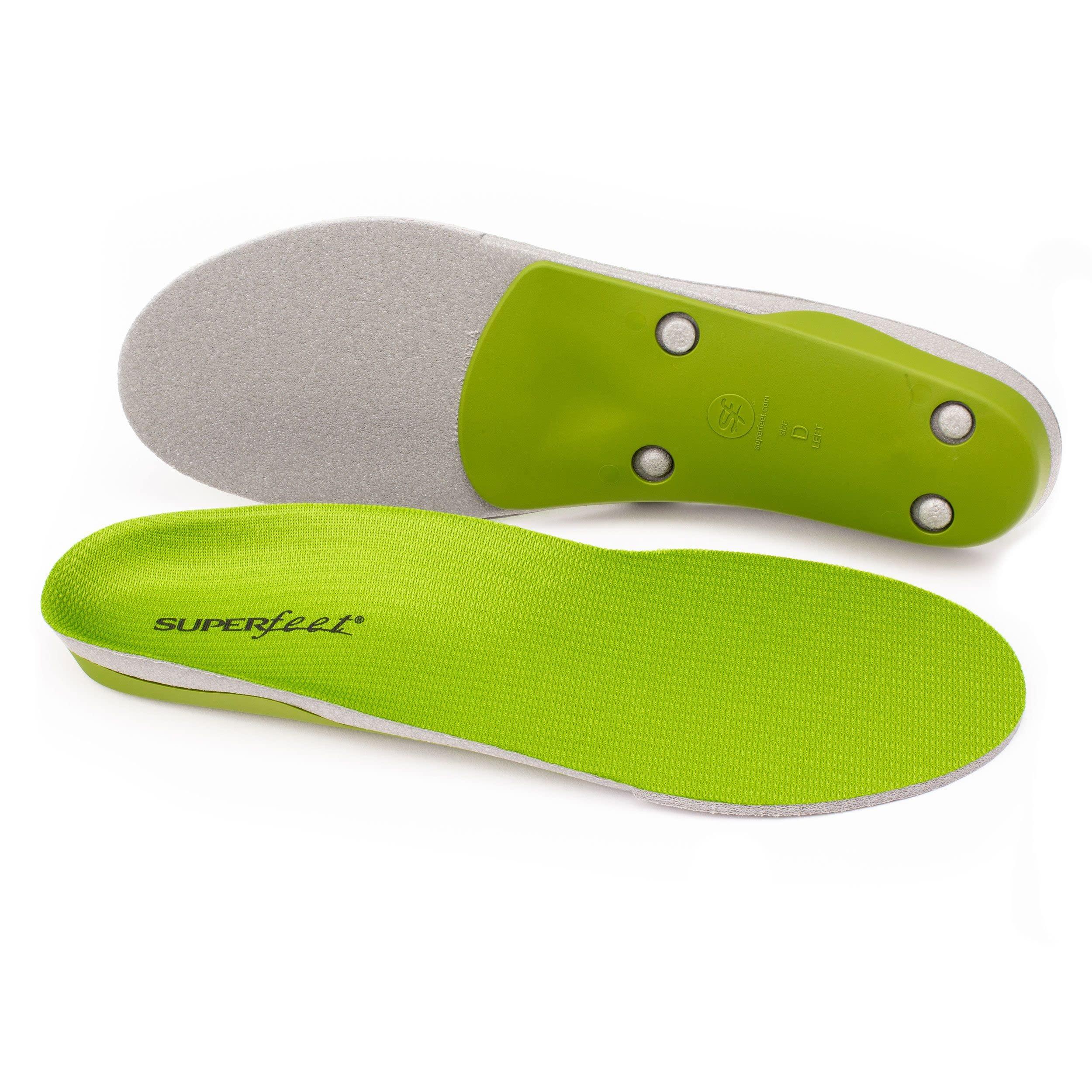 Superfeet Superfeet All-Purpose Support High Arch Insoles (Green) - Trim-To-Fit Orthotic Shoe Inserts - Professional Grade - Men 9.5-11 / Women 10.5-12