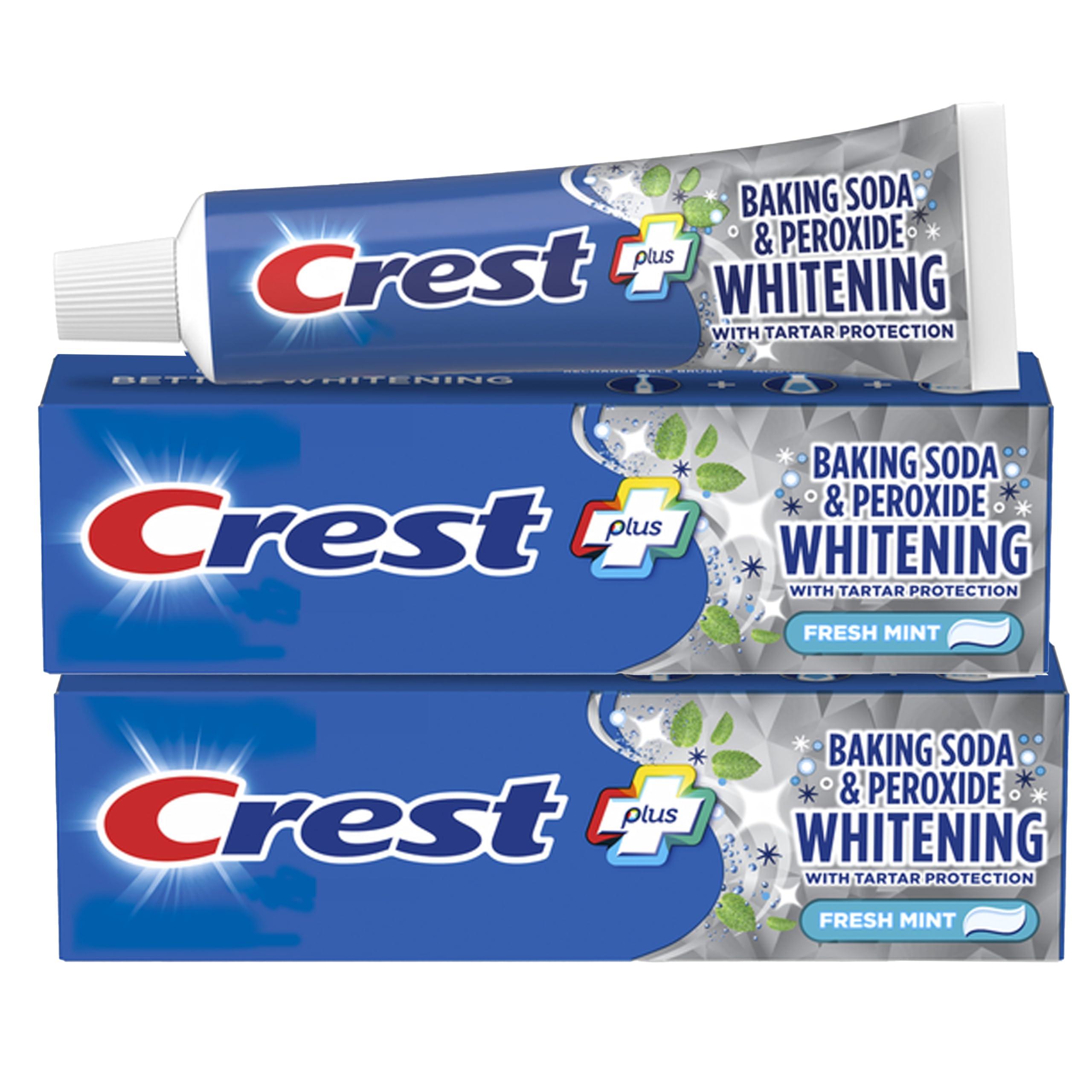 Crest Crest Baking Soda & Peroxide Whitening Toothpaste with Tartar Protection, Fresh Mint 4.2 oz (119) - Pack of 2