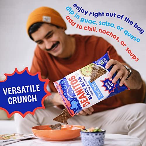 Beanitos Beanitos Black Bean Chips - Original Sea Salt - (6 Pack) 5 oz Bag - Black Bean Tortilla Chips - Vegan Snack with Good Source of Plant Protein and Fiber
