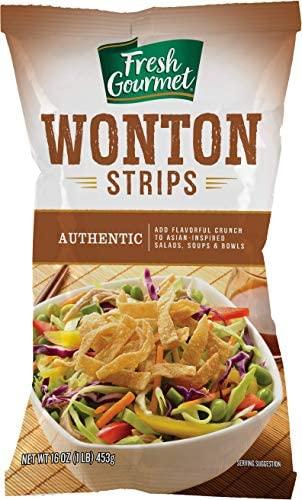 Fresh Gourmet Fresh Gourmet Authentic Wonton Strips Crunchy Snack and Salad Topper (16 Ounce (Pack of 2))