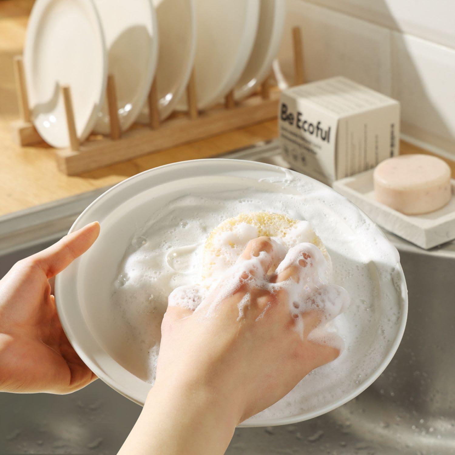 Fragranthetic BeEcoful Zero Waste Natural Dish Soap Bar (Pack of 3) - Vegan Dishwashing Block, Eco-friendly with Plastic-Free Packaging, Sustainable Organic Ingredients