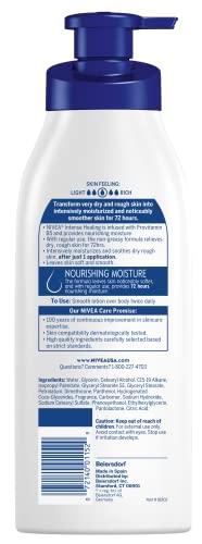 NIVEA NIVEA Intense Healing Body Lotion for Dry Skin, 72-Hour Moisturizing Lotion with Deep Nourishing Serum and Provitamin B5, 16.9 Fl Oz Pump Bottle