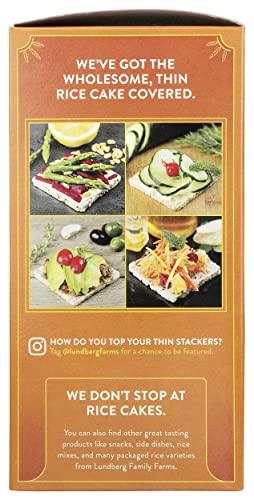 Lundberg Lundberg Organic Thin Stackers, Red Rice & Quinoa, Salt-Free, Thin Multigrain Rice Cakes, Gluten-Free, Vegan, Healthy Snacks, 6 oz (Pack of 1)