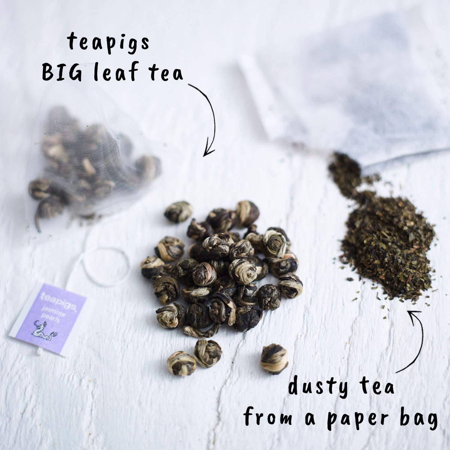 teapigs Teapigs Jasmine Pearls Tea Bags Made with Whole Leaves, 15 Count (Pack of 1)