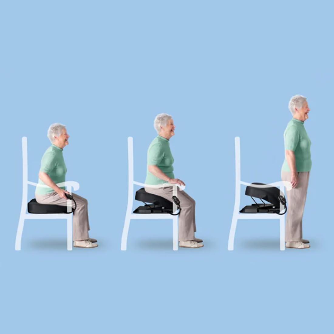 EXQST Electric Lifting Chair Cushion, Portable Chair Lift for Stand Assist, Sit to Stand Lift Supports up to 300 lbs, Designed to Fit On Most Armchairs, Couches, Sofas for Help The Elderly and Disabled