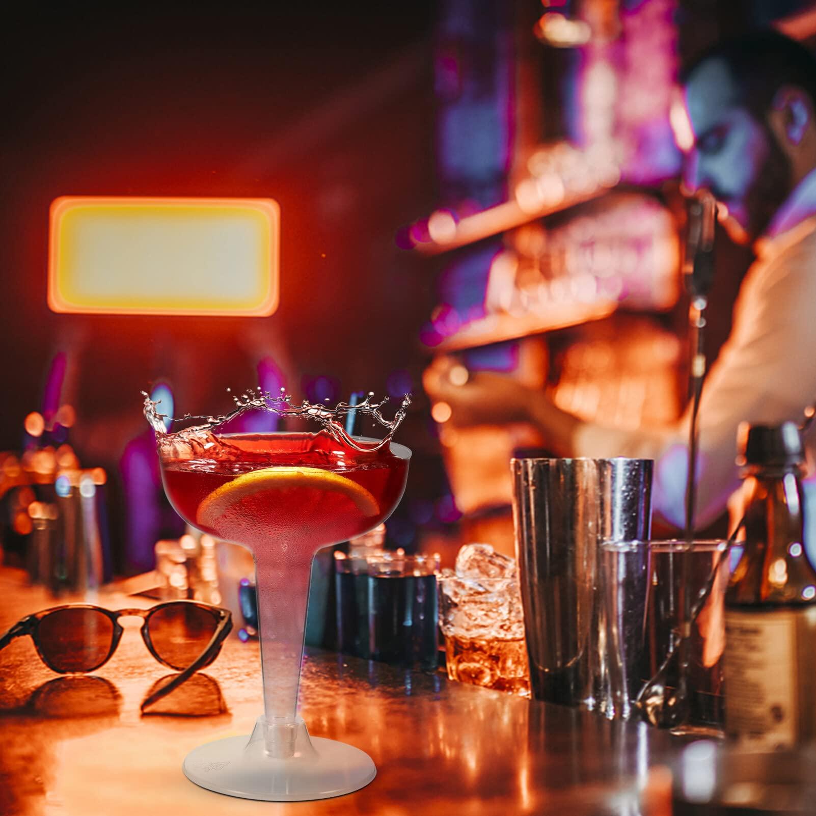 Toddmomy Toddmomy 20pcs Plastic Wine Glass Clear Cocktail Cup Margarita Glasses Cinco De Mayo Party Decorations Parfait Cup Drinking Cup Wine Tasting Cup Wine Cup Delicate Ice Cream Cup