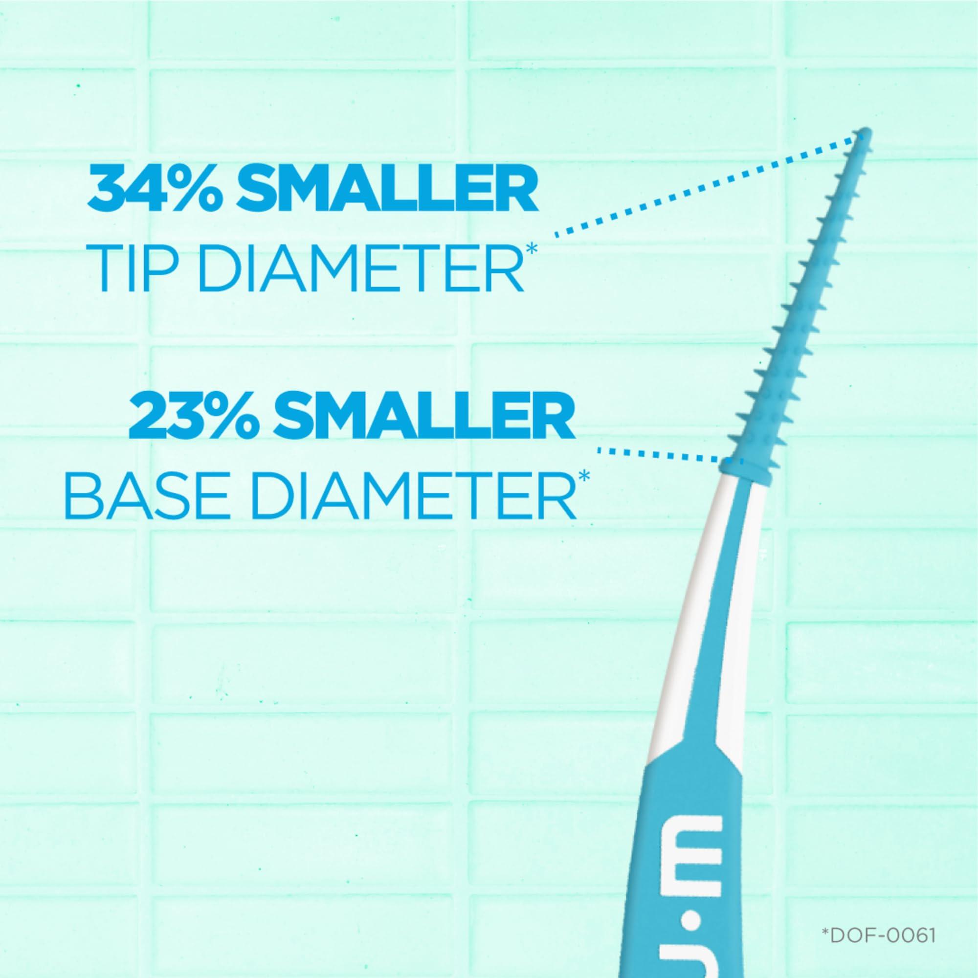 GUM GUM Soft-Picks Advanced- Tight, Easy to Use Dental Picks for Teeth Cleaning and Gum Health, Disposable Interdental Brushes with Convenient Carry Case, Dentist Recommended Dental Picks, 60ct(3pk)