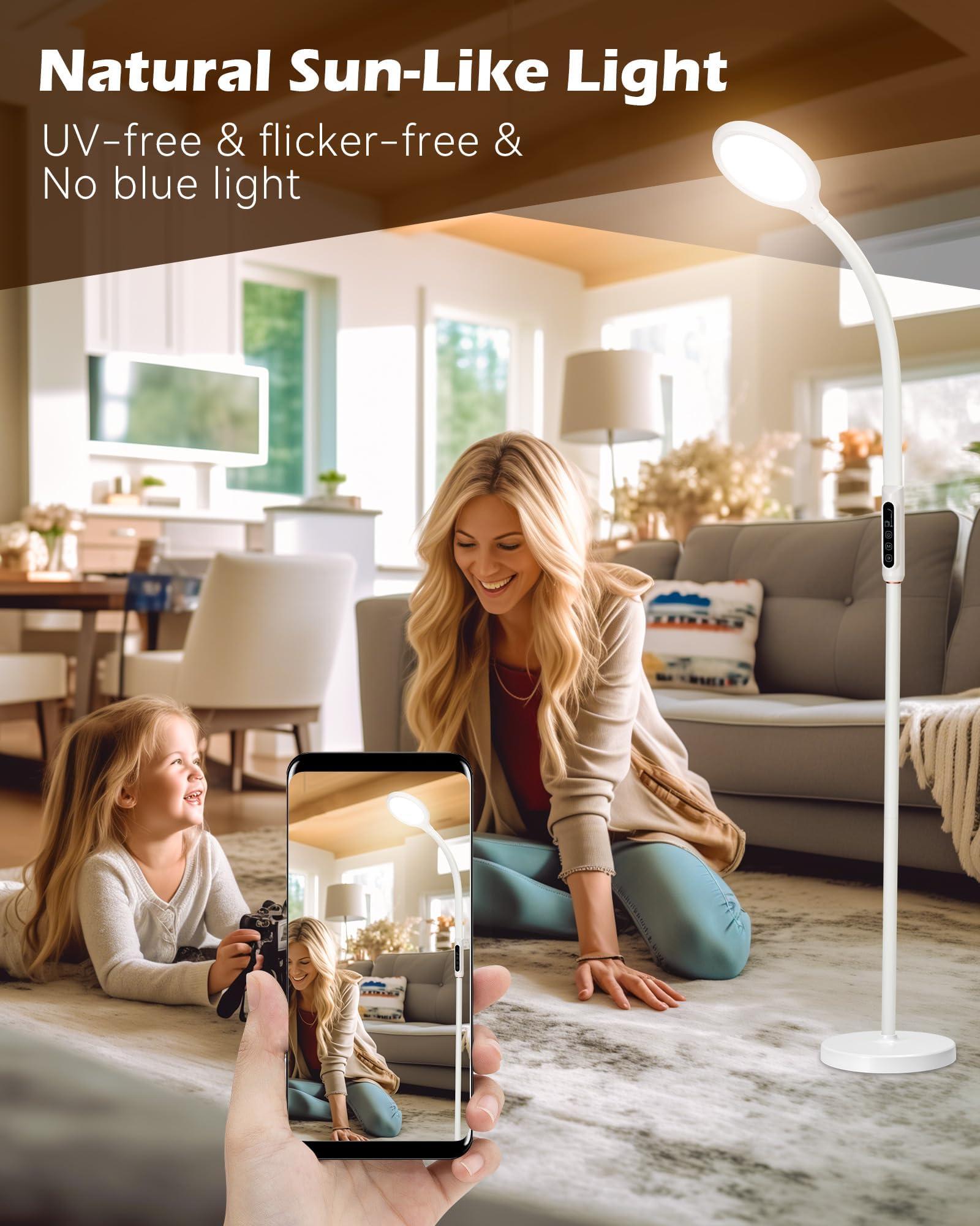 Aoife Aoife Light Therapy Lamp, 11000 Lux Sun Light Therapy Lamp, UV-Free Sunlight Lamp, 10 Brightness Levels, Full Spectrum Happy Therapy Lamp