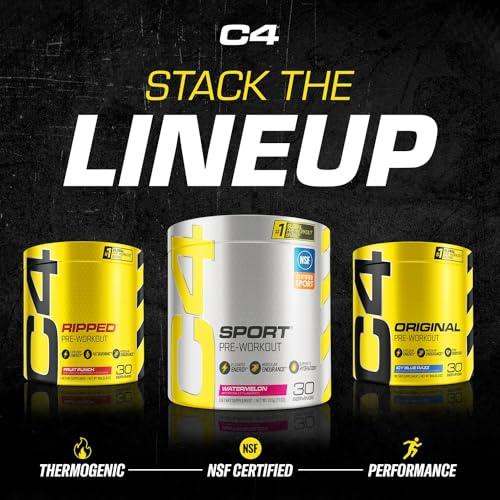 Cellucor Cellucor C4 Sport Pre Workout Powder Watermelon - Pre Workout Energy with Creatine + 135mg Caffeine and Beta-Alanine Performance Blend - NSF Certified for Sport 30 Servings