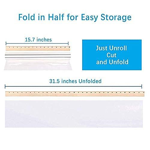 JOYIT JOYIT 330 ft Clear Cellophane Wrap Roll (31.5 in x 330 ft) - 3 Mil Thicken Cellophane Roll, Clear Cellophane Bags Large, Clear Wrapping Paper for Flower Gift Baskets Wrap31.5\" fold into 16