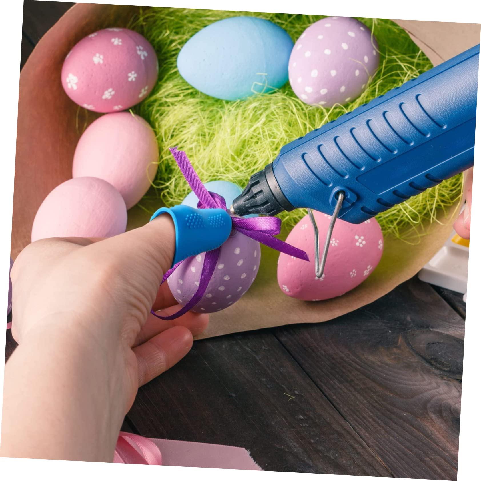 SAFIGLE 30 Pcs Finger Protector Protective Finger Tip Silicone Finger Tip Finger Caps for Hot Glue Silicone Finger Protective Cover Silicone Finger Sleeves Resistant Finger Cover