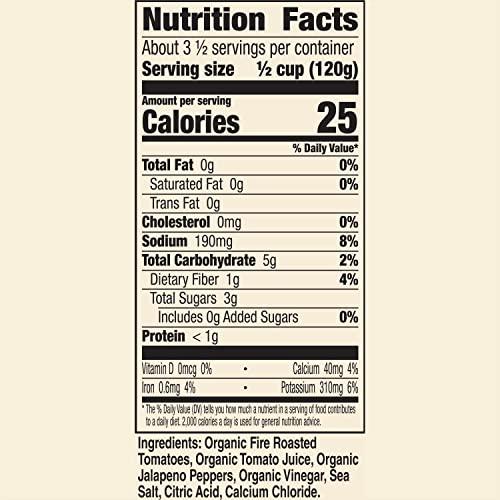 General Mills Muir Glen Organic Diced Fire Roasted Canned Tomatoes, with Medium Green Chilies, 14.5 oz.