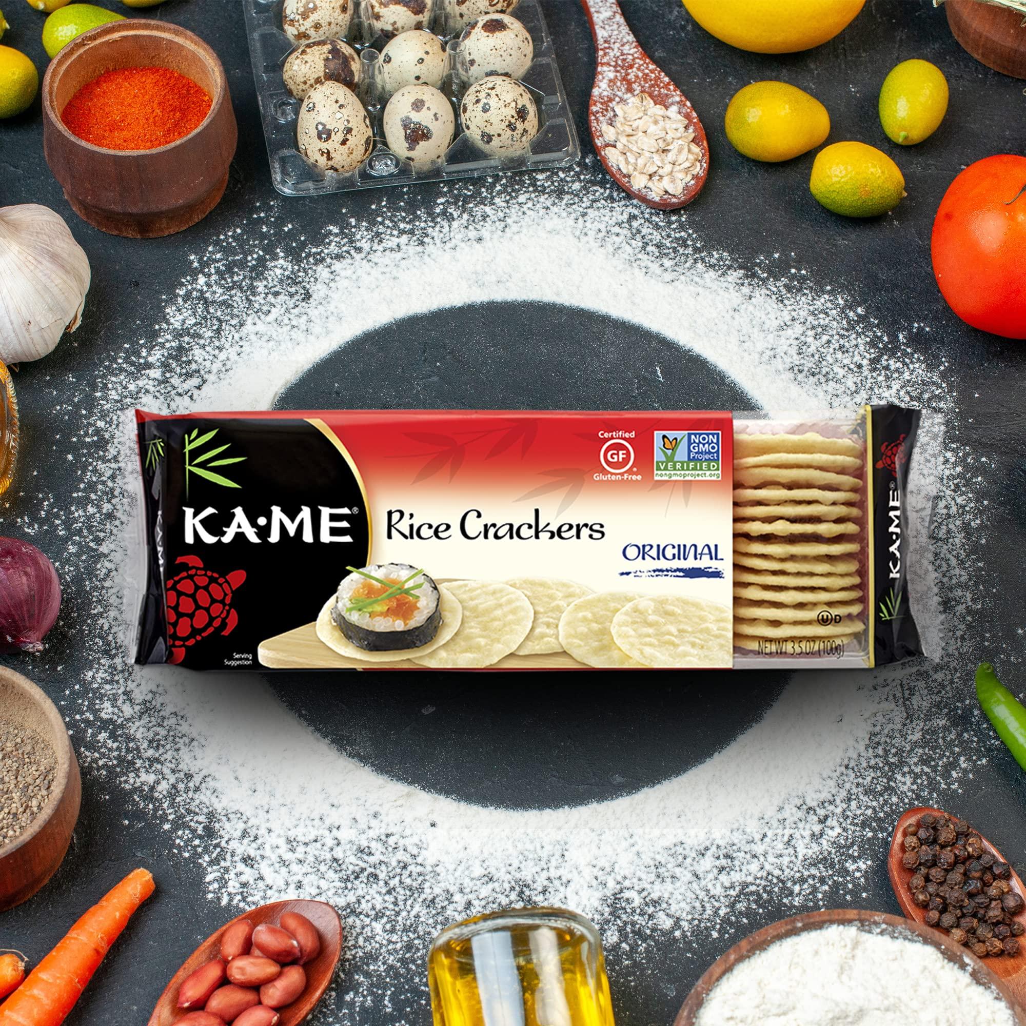 KA-ME Ka Me, Crackers Plain Rice, 3.5 Ounce