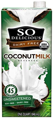 SO DELICIOUS So Delicious Dairy-Free Organic Coconutmilk Beverage, Unsweetened, 32 Fl Oz (Pack of 6) Plant-Based Vegan Dairy Alternative, Great in Smoothies Protein Shakes or Cereal
