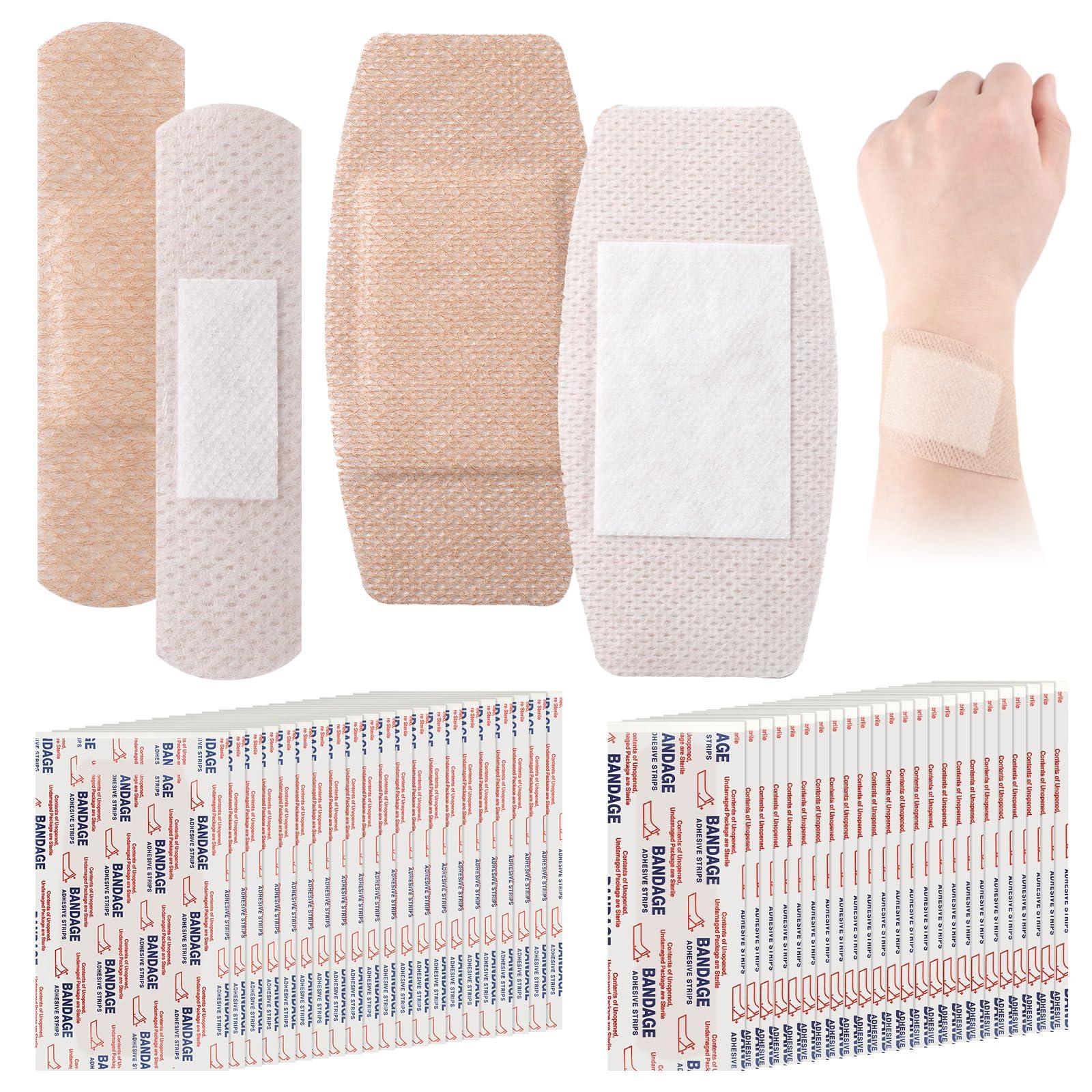 Funtery Funtery 100 Pcs Silicone Adhesive Bandages Bulk Sensitive Skin Bandages Painless Removal Silicone Bandages for Sensitive Fragile Skin Elderly Painless Removal Delicate Sensitive Skin