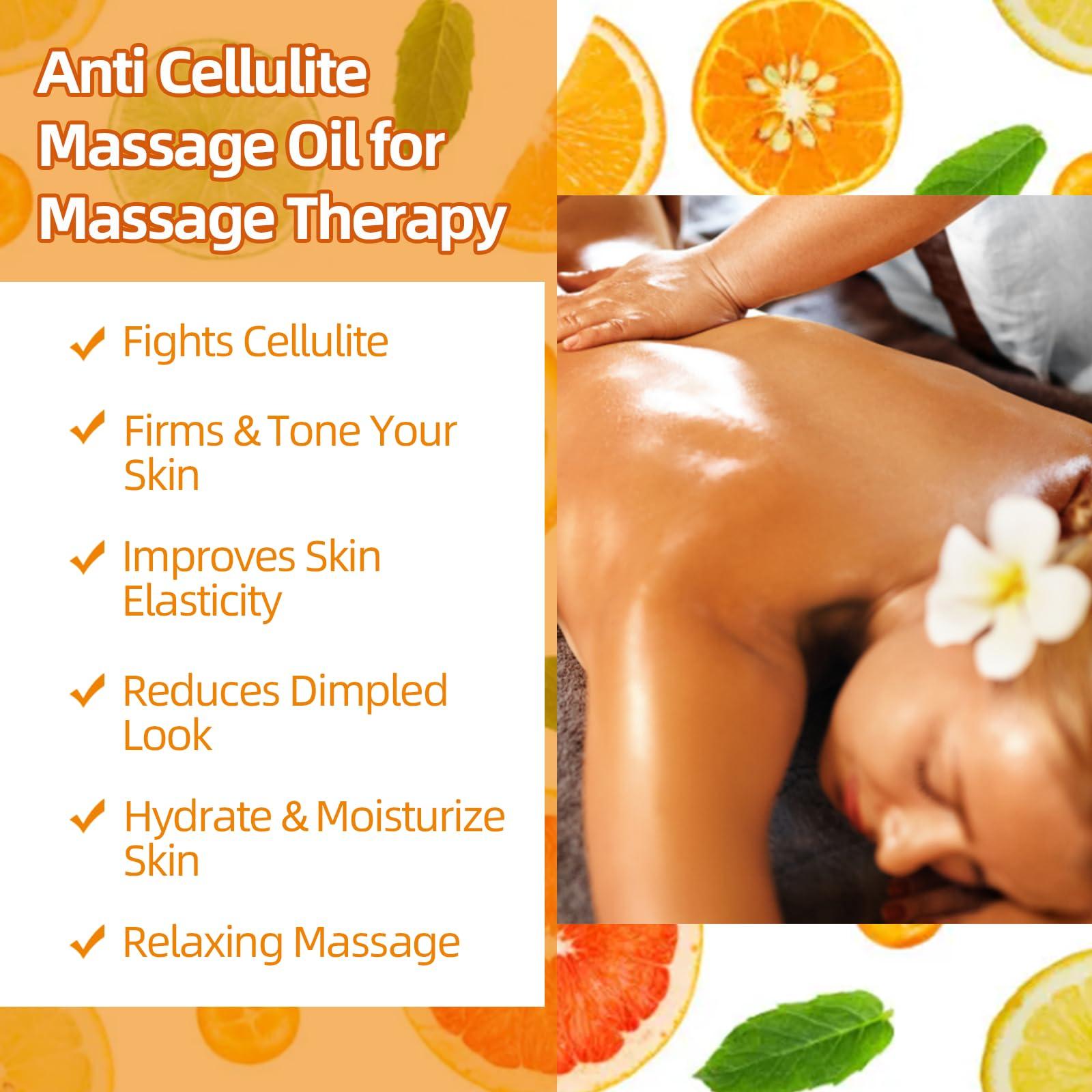 CMWGKBC Anti Cellulite Oil Massage Oil for Massage Therapy,Body Oil for Skin Tightening & Cellulite Remover in Thighs and Butt,Cellulite Treatment Massage Oil,Assists with Firming,Toning & Moisturizes Skin