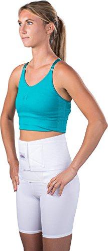 Saunders Saunders S'port All Back Support with White Compression Shorts: Men's, Small (Waist: 28" - 30")