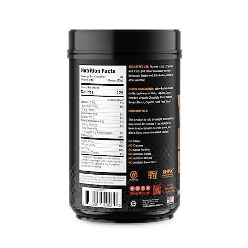 EarthNutri EarthNutri - Whey Isolate Protein Powder for Workout and Muscle Growth Support, 25g of Protein, Non-GMO and Gluten-Free Whey Protein Isolate Chocolate Flavor, 20 Servings