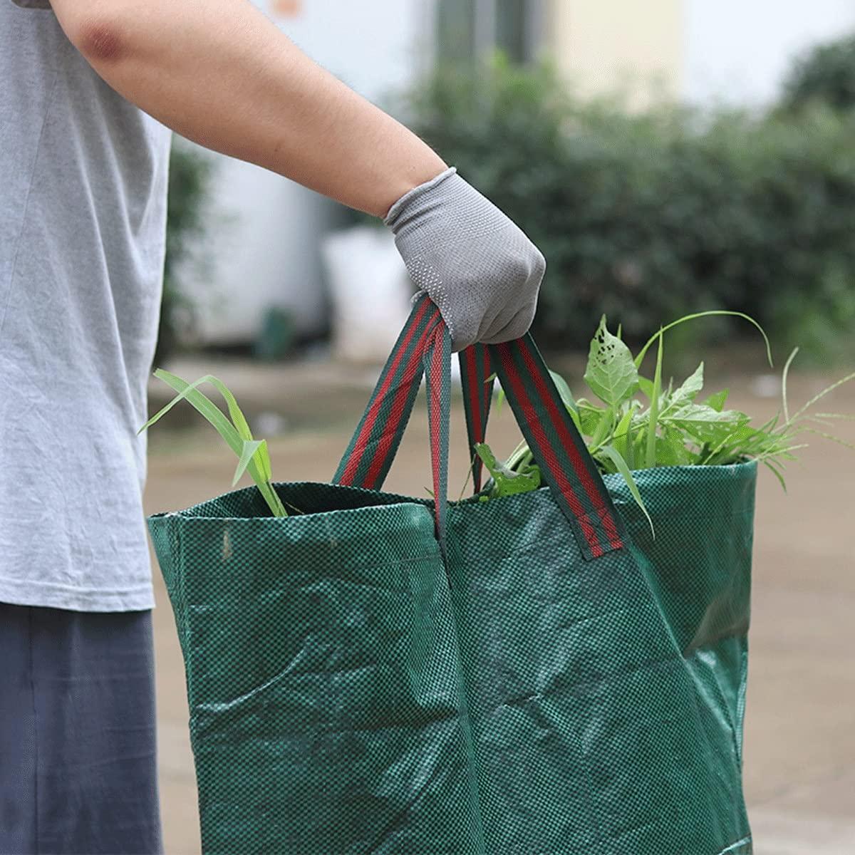 CCLONGTT CCLONGTT Camping Trash Can Lawn Garden Bags Leaf Bags Large Yard Dustpan Reusable Yard Waste Bags 32/72/80/105/132 Gallons Lawn Debris Leaf Bags Recycling Bag 4 Handles (Color : 2pcs, Size : 500L)