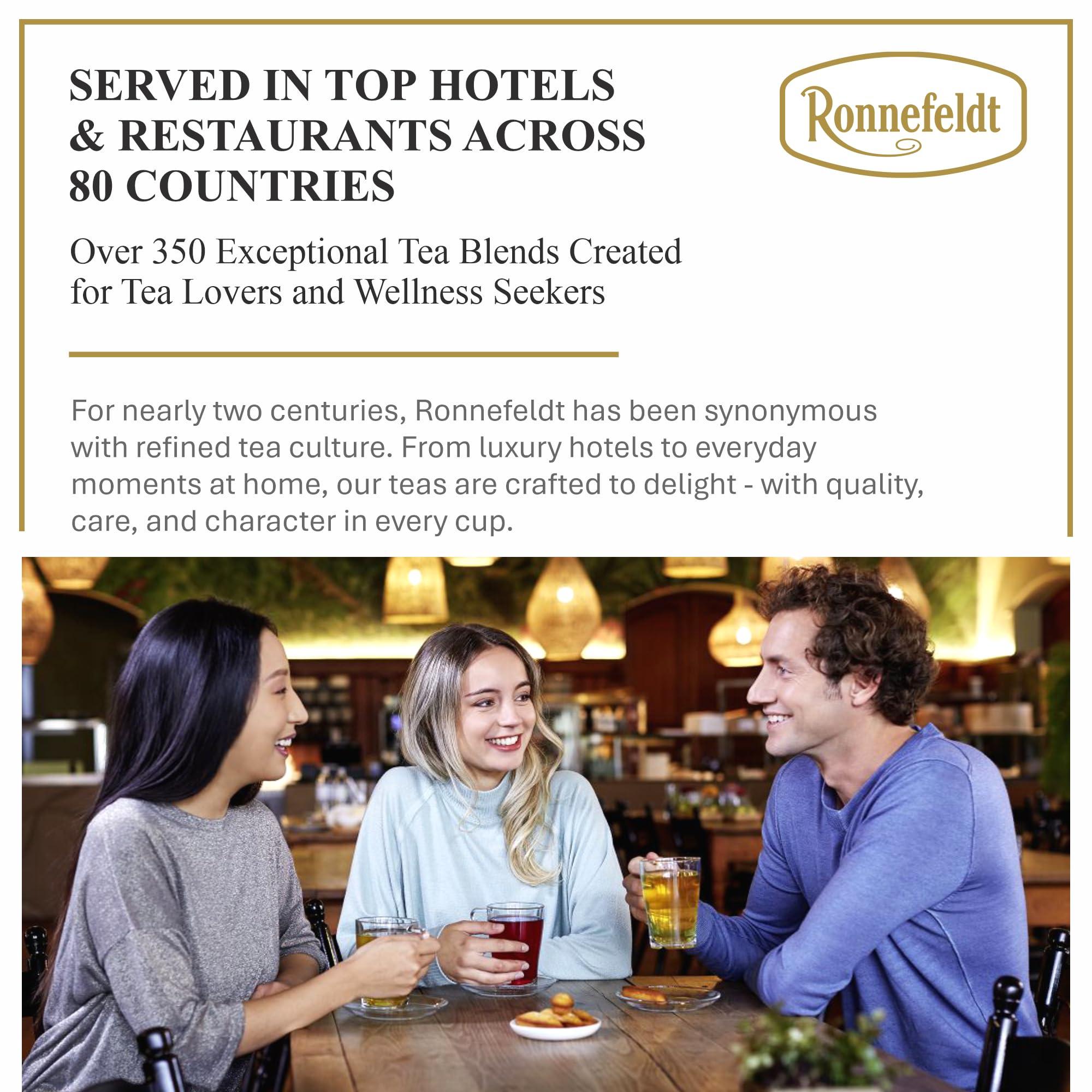 Ronnefeldt Ronnefeldt LeafCup Jasmine Gold - Green Tea Loose Leaf, 15 Individually Wrapped Tea Bags with Cardboard Tag to Hook on Cup - Natural Flavored Green Tea with Jasmine Flavour - Hot or Iced