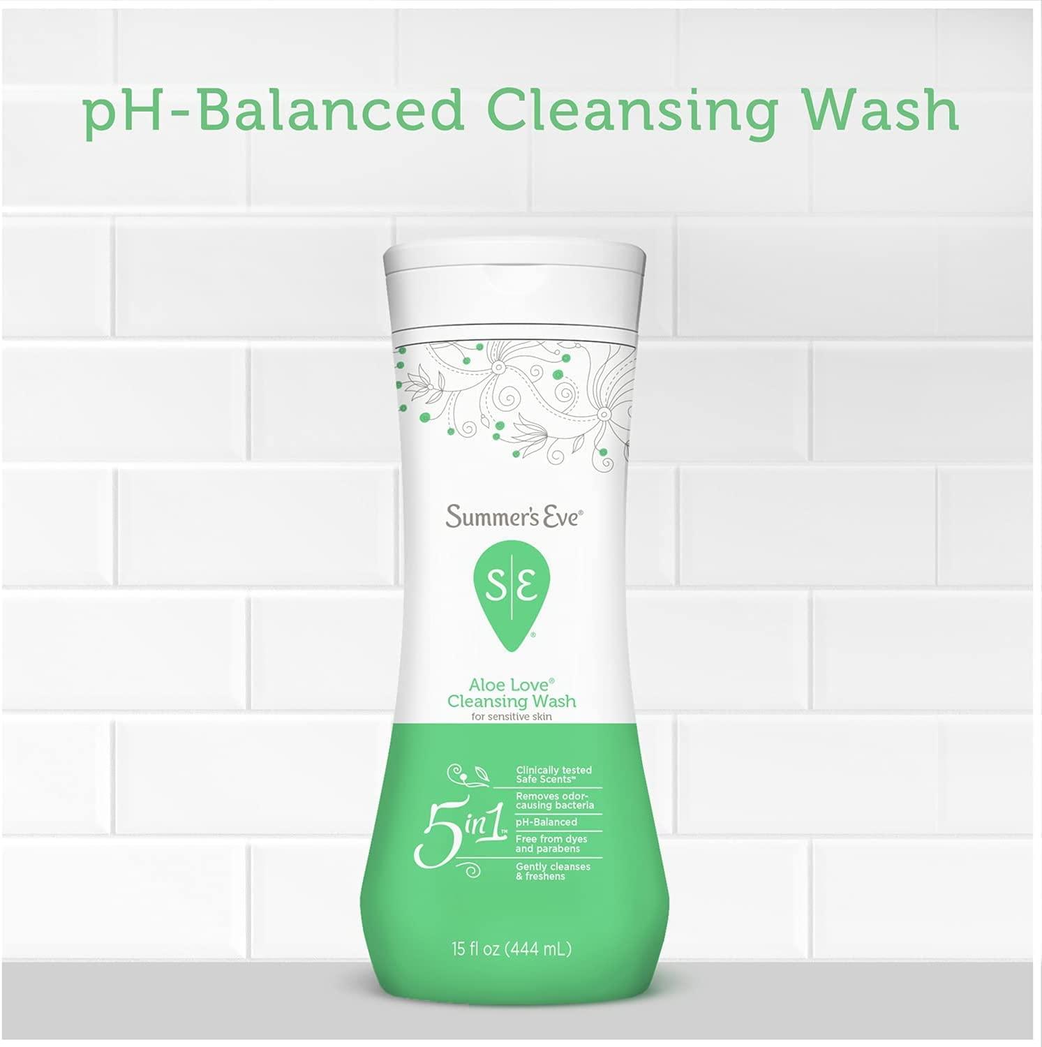 Summer's Eve Summer\'s Eve Aloe Love Gentle Daily Feminine Wash, Removes Odor, pH balanced, 15 fl oz. (Pack of 1)