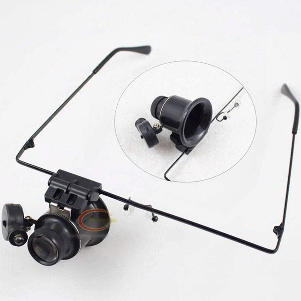 MAZHILIAN MAZHILIAN Headband Magnifier with Light, Head Mounted Magnifying Glasses for Close Work, for Reading,Repair,Newspaper