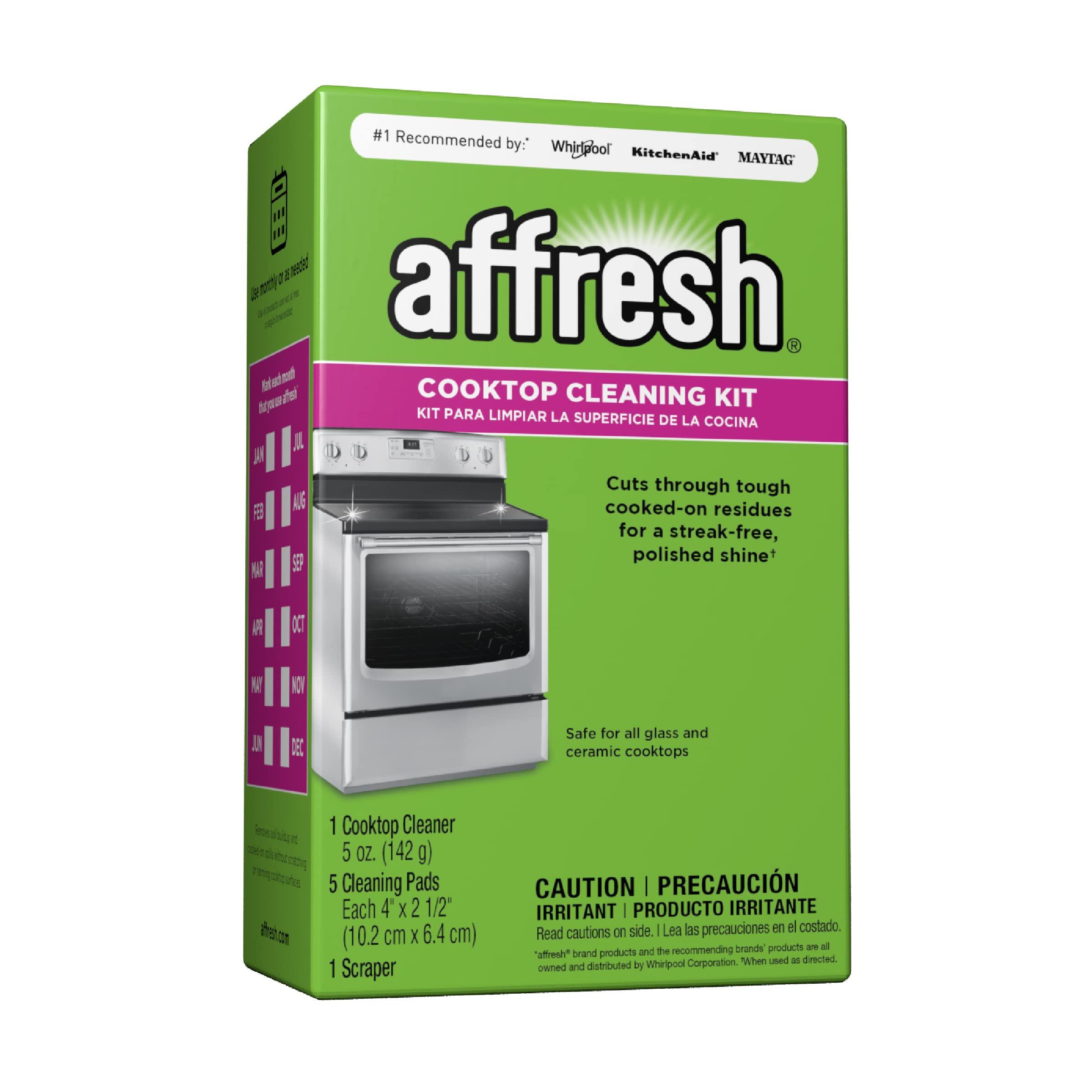 Affresh Affresh Cooktop Cleaning Kit, Safe for Glass & Ceramic Cooktops, Includes 5 oz cleaner, 5 pads, 1 scraper
