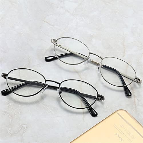 WWWL WWWL Reading Glasses, Retro Oval Reading Glasses, Anti-Blue Light, Metal Frame Eyeglasses for Women&Man, Computer Glasses (Color : A, Size : +1)