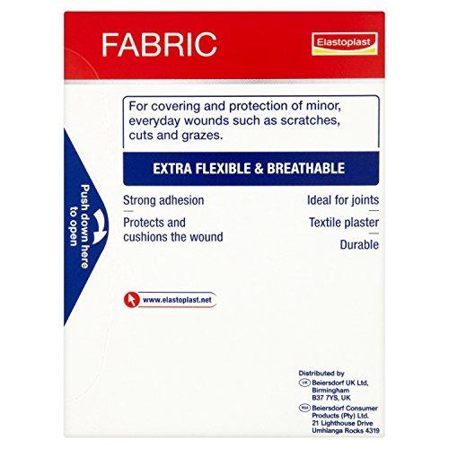 Elastoplast Elastoplast Extra Flexible Fabric Plaster Strips (10 Pieces), Extra Flexible Fabric Plasters, Breathable Plasters, Flexible Large Plasters