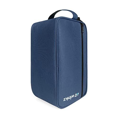 40Winkz 40Winkz Travel Carrying Bag compatible with ResMed AirMini, Portable CPAP Equipment Bag and Supplies Storage Bag with Shoulder Strap, Organizer Carrying Case with Luggage Strap (Navy)