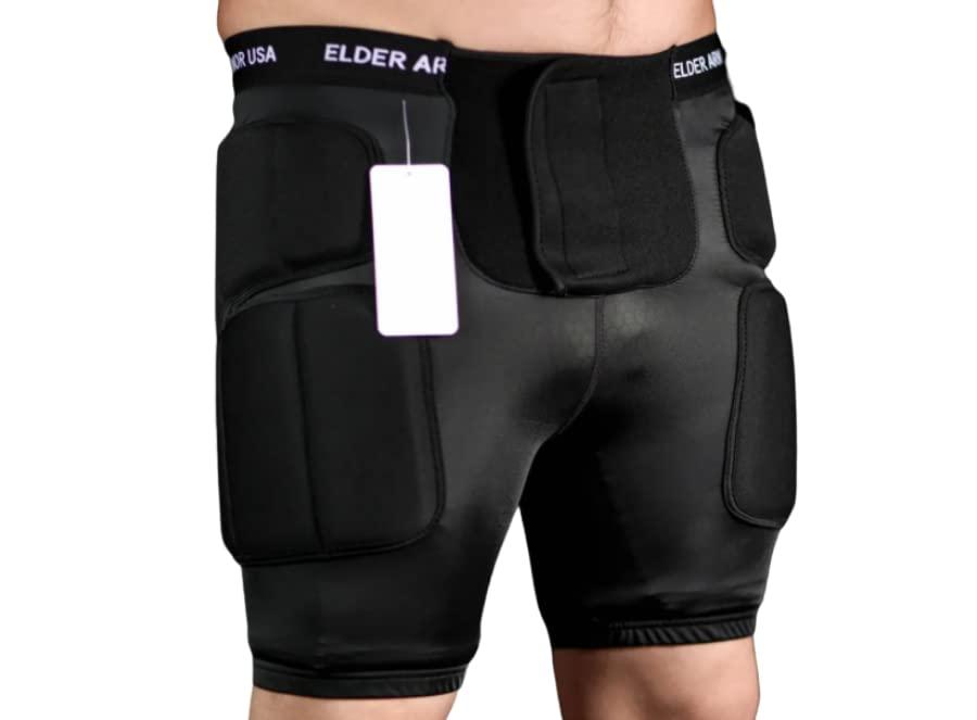 Elder Armor USA Elder Armor USA: Senior Hip Protection pad That Prevents and Protects The Hip, sit Bone, Tailbone, & Thigh from Injury Due to Fall. Light. Lightweight Breathable Matrial. Unisex Size 28-32