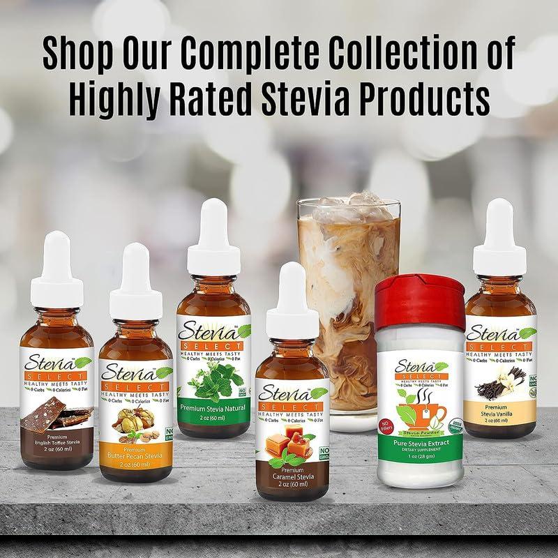 Stevia Select Stevia Select Liquid Stevia Drops, Keto Friendly Liquid Stevia Sweetener, Butterscotch Stevia Drops, Zero Calorie Sweetener Sugar Substitutes Extracted from Sweet Leaf,Sweet Butterscotch Extract 2pk