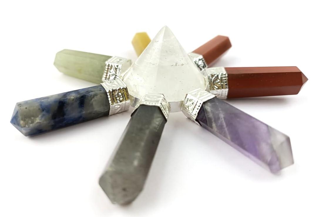 Jet International Crystal Jet Chakra Energy Generator for Chakra Balancing Positive Vibes Home Office Aura Protect Spiritual Healing Crystal Pyramid Generator