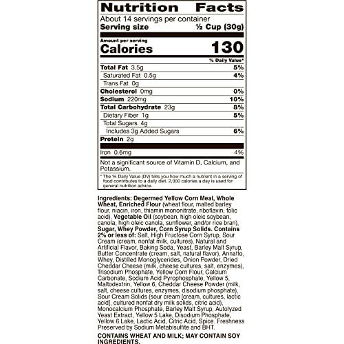 General Mills Chex Mix Snack Mix, Cheddar, Savory Snack Bag, Family Size, 15 oz